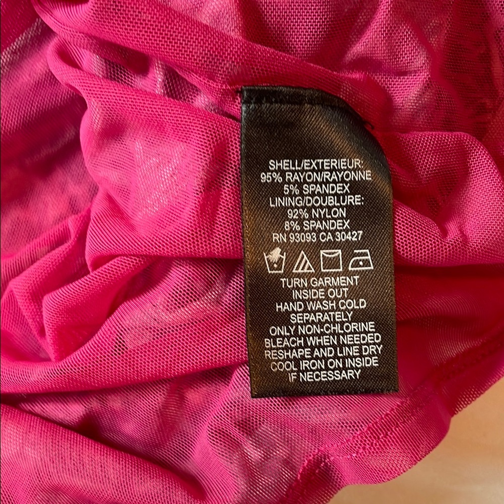 NIC+ZOE Pink and Blue Asymmetrical Sheath Dress - Picture 5 of 5